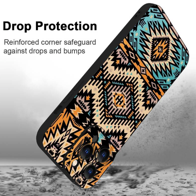 iPhone 15 Pro Max Soft Case Bohemian Multicolor Pattern