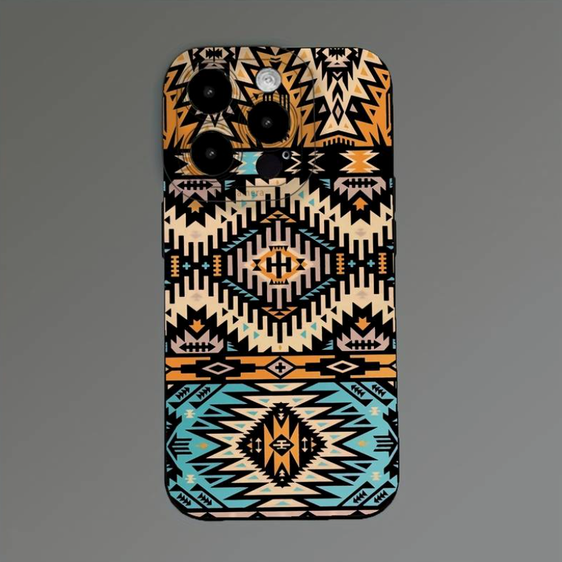 iPhone 15 Pro Max Soft Case Bohemian Multicolor Pattern
