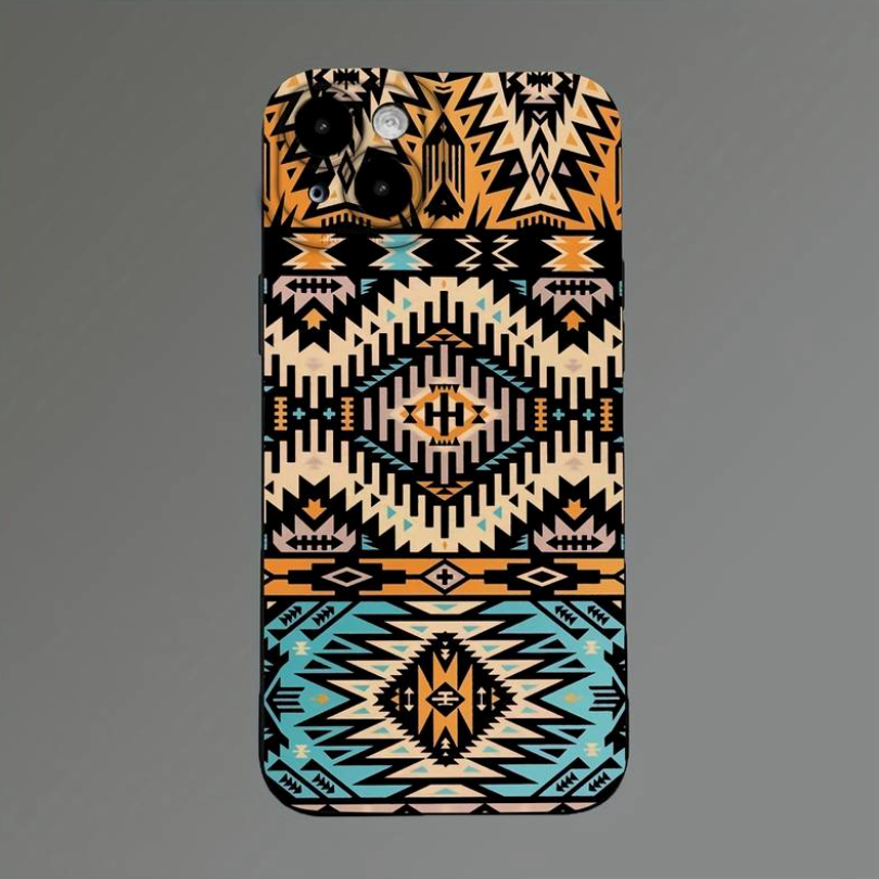 iPhone 15 Pro Max Soft Case Bohemian Multicolor Pattern
