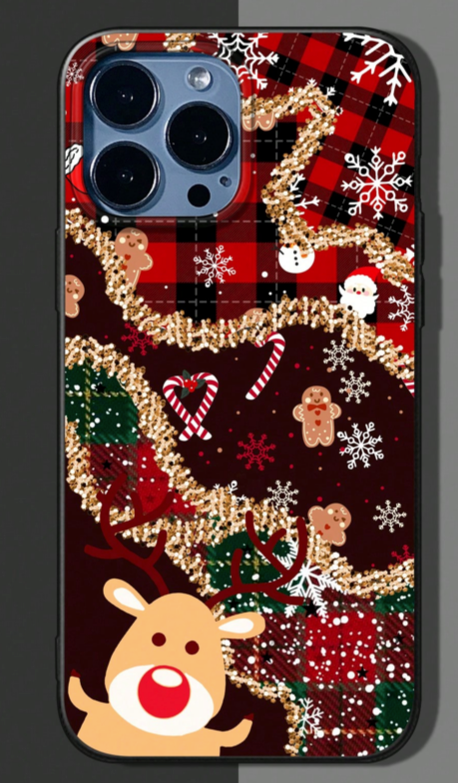 iPhone 15 Pro Max Soft Case Christmas Themed Pattern
