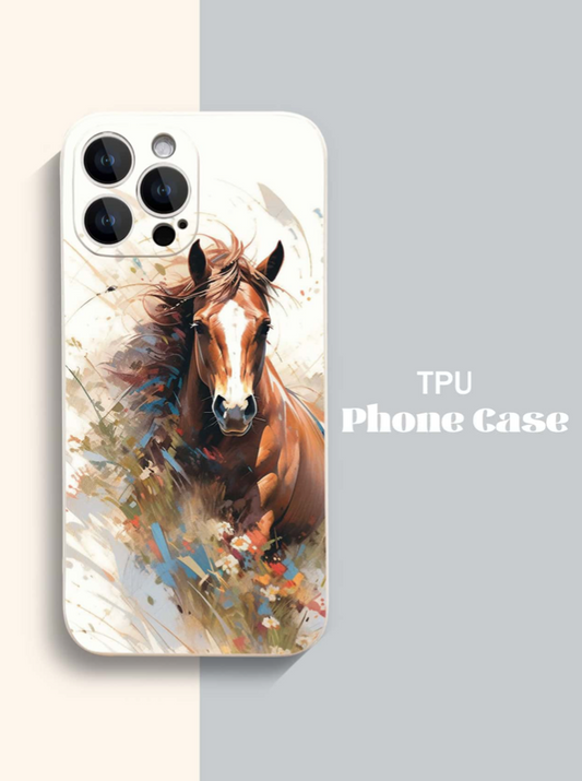 iPhone 14 or 15 Horse Galloping Soft Case