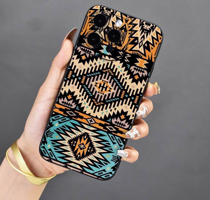 iphone 15 Pro Max Case Aztec Bohemian Pattern in Multicolor