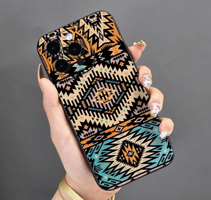 iphone 15 Pro Max Case Aztec Bohemian Pattern in Multicolor