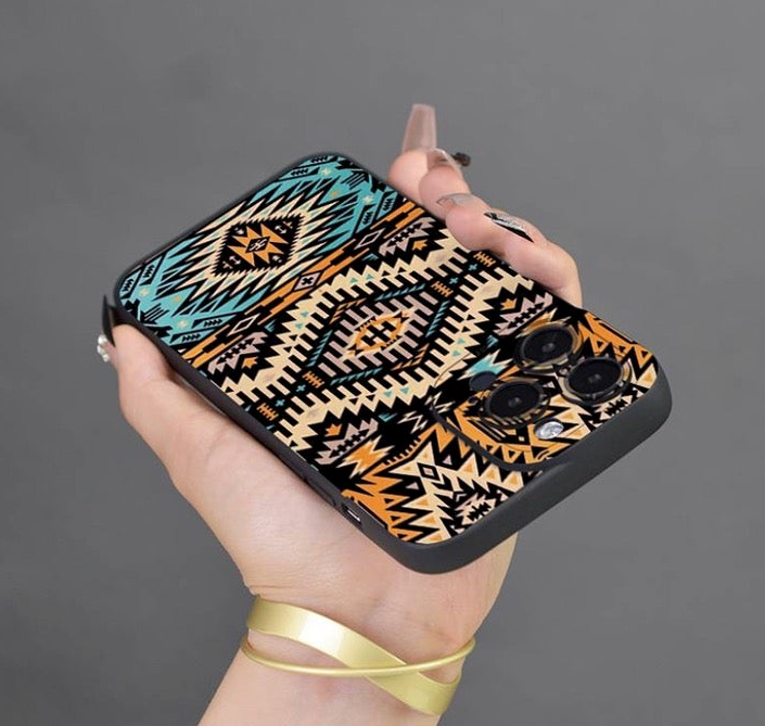 iphone 15 Pro Max Case Aztec Bohemian Pattern in Multicolor