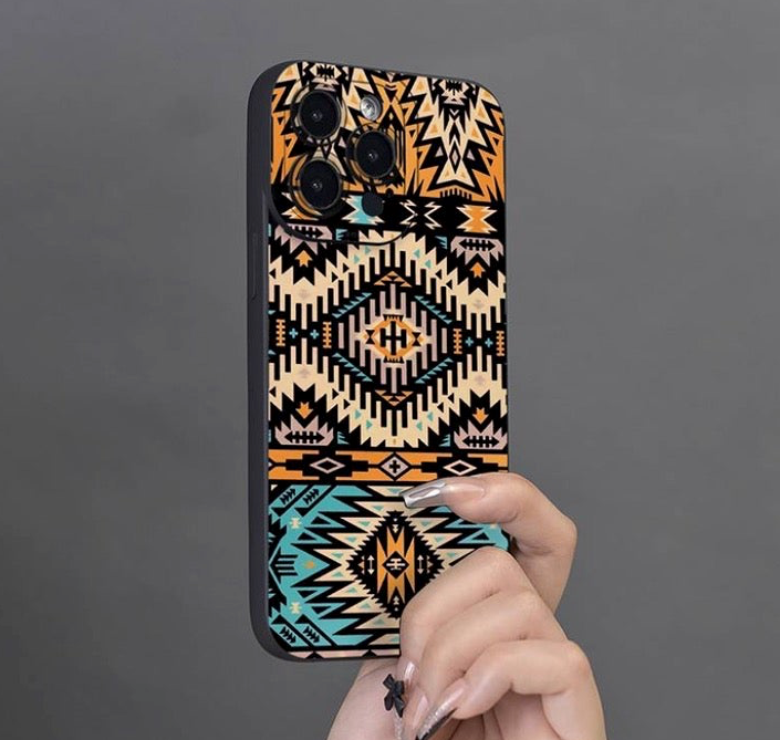 iphone 15 Pro Max Case Aztec Bohemian Pattern in Multicolor