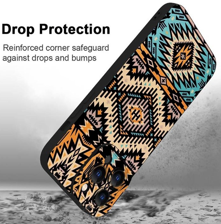 iphone 15 Pro Max Case Aztec Bohemian Pattern in Multicolor