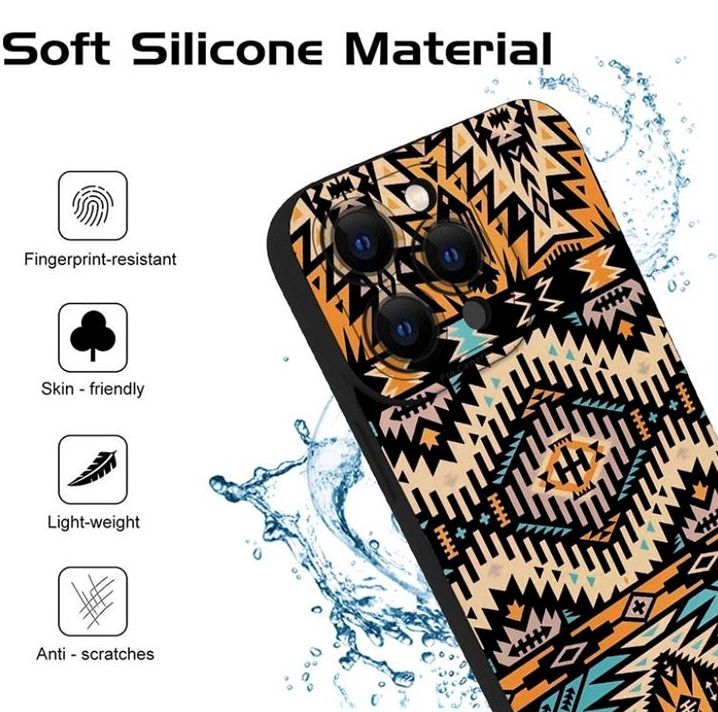 iphone 15 Pro Max Case Aztec Bohemian Pattern in Multicolor