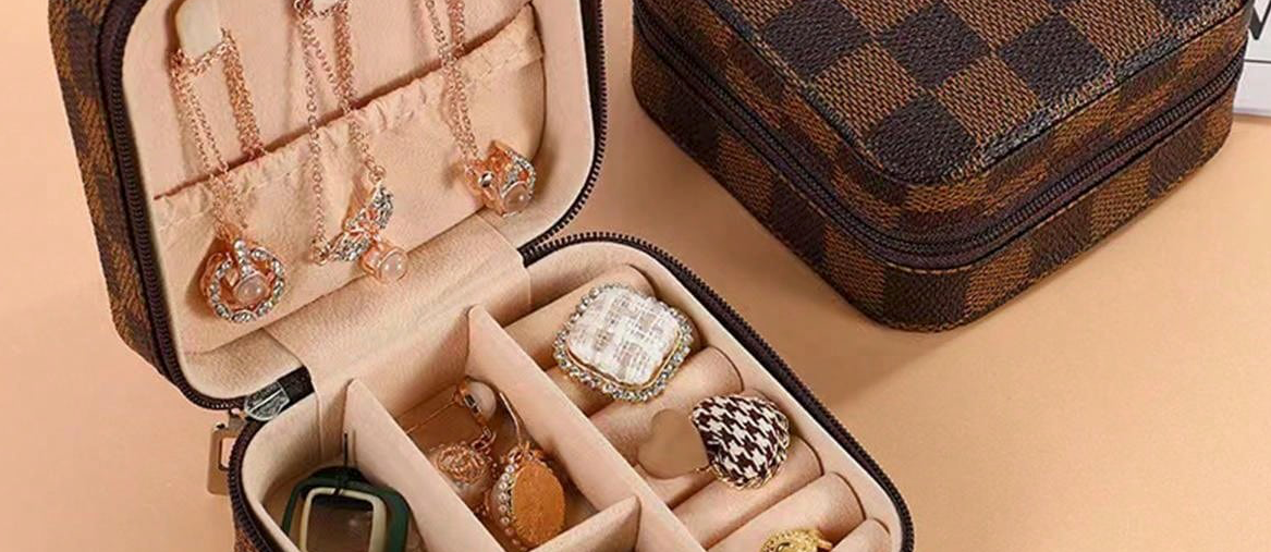 Fashion Square Jewelry Box Storage Multicolor Travel