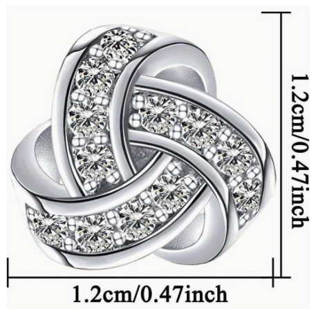 Cubic Zirconia Love Knot Stainless Steel Post Pack Earrings