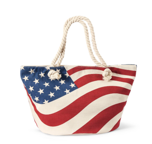 USA Flag Tote Beach Bag Extra Large