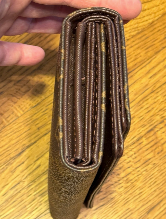 Unbranded Floral Long Wallet Brown and Tan