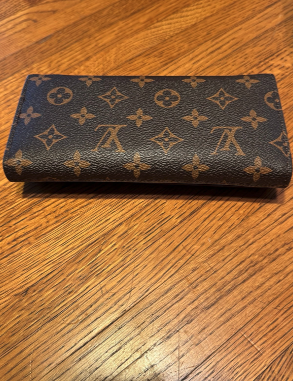 Unbranded Floral Long Wallet Brown and Tan