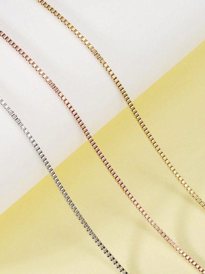 Box Chain Stainless Steel 20.5 inch Necklace