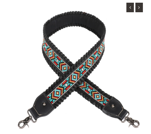 Montana West Western Guitar Embroidered Aztech Crossbody Strap