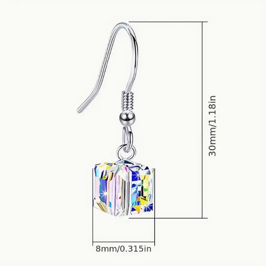 Australian Crystal  Stainless Steel (hypoallergenic) Iridescent Earrings