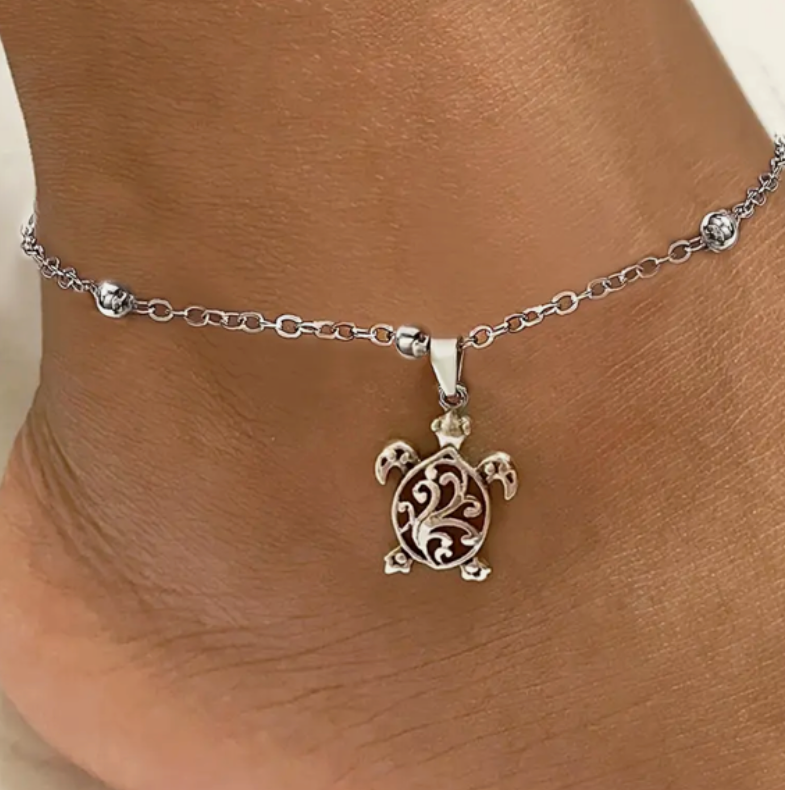 Fashion Sea Turtle Ankle Chain Bracelet for Teens Women