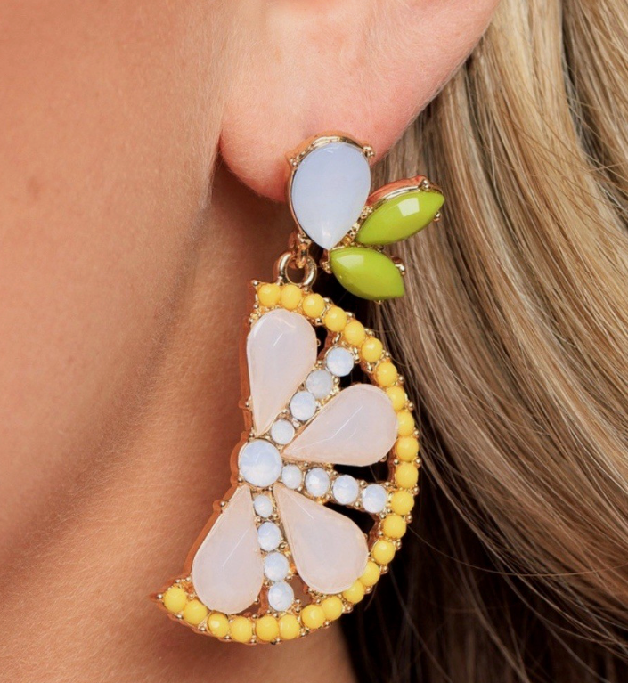 Paparazzi Slice of Summer Yellow Earrings