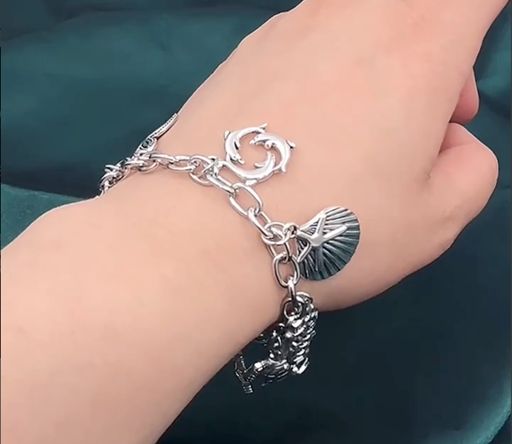 Sea Shell Ocean Charmscape Bracelet