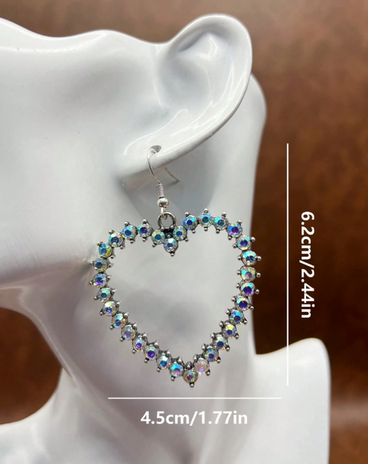 Be My Valentine Heart Iridescent Earrings