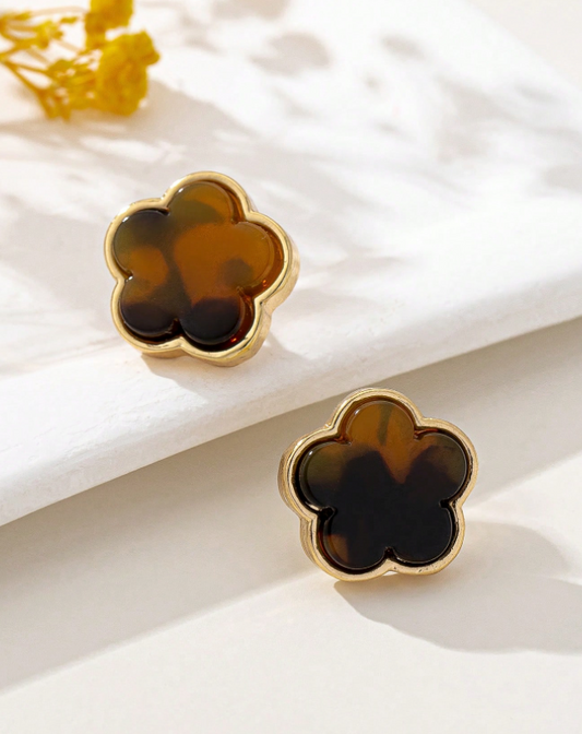 Lucky ~ 4 Leaf Clover Post Back Earrings