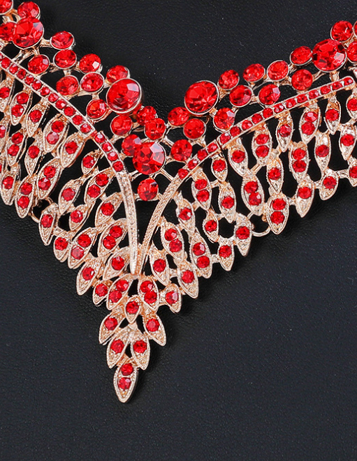 Nora ~ Cubic Zirconia Fashion Bridal Prom Necklace Earrings Set