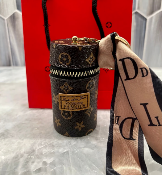 Mini Fashion Cylinder Charm  /  Keychain Bag Holder