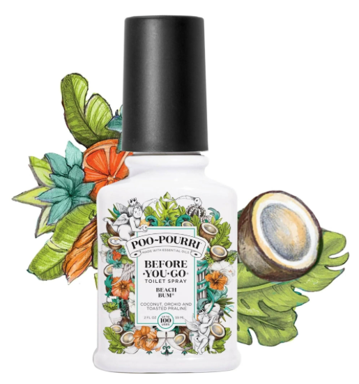 Poo-Pourri Before-You-Go Toilet Spray Beach Bum 2oz - Deodorizer Spray