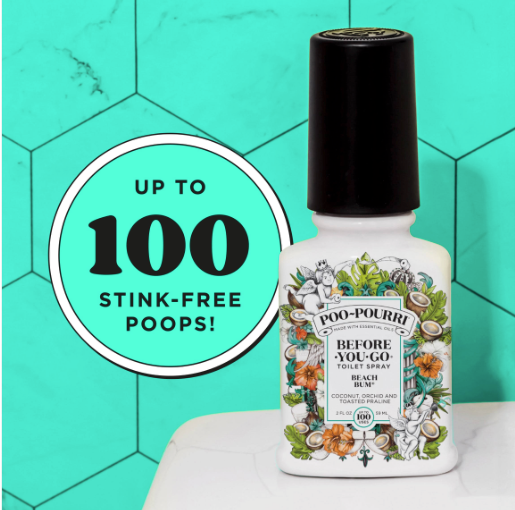 Poo-Pourri Before-You-Go Toilet Spray Beach Bum 2oz - Deodorizer Spray