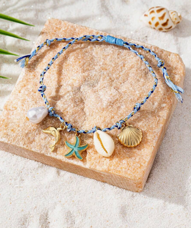 Under the Sea Mermaid Beach Ankle Multicolor Bracelet