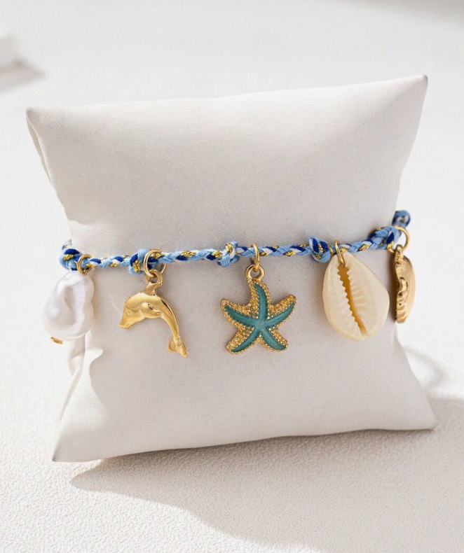 Under the Sea Mermaid Beach Ankle Multicolor Bracelet