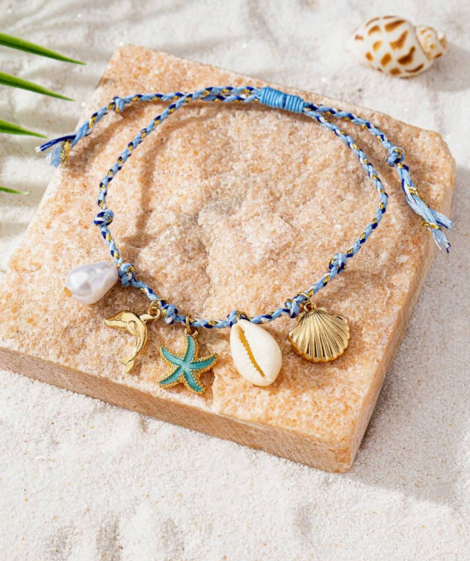 Under the Sea Mermaid Beach Ankle Multicolor Bracelet