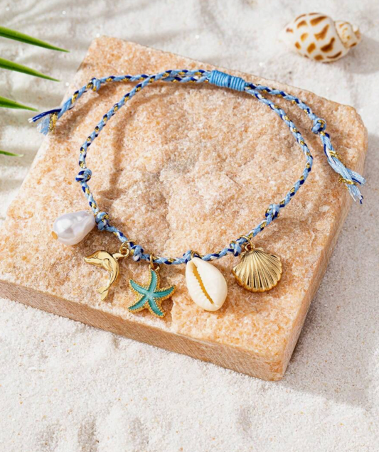 Under the Sea Mermaid Beach Ankle Multicolor  Bracelet