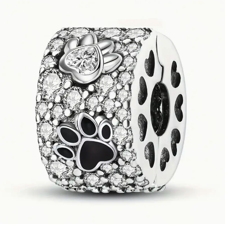 Cat Dog Paw S925 Charm - Silver Braceet Bangle Necklace