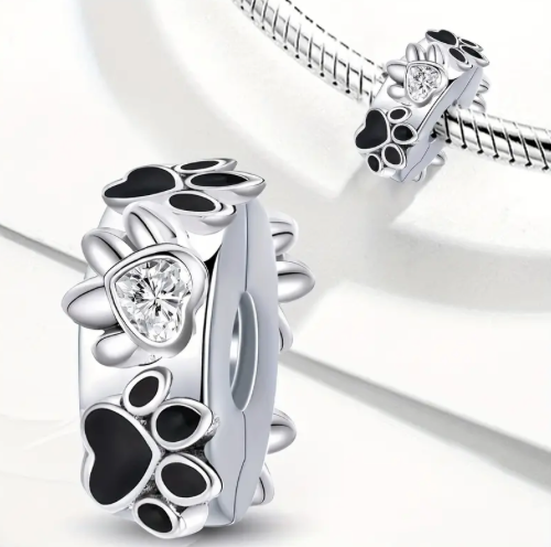 Cat Dog Paw S925 Charm - Silver Braceet Bangle Necklace