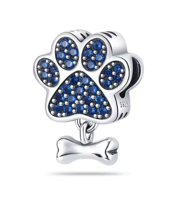 Cat Dog Paw S925 Charm - Silver Braceet Bangle Necklace