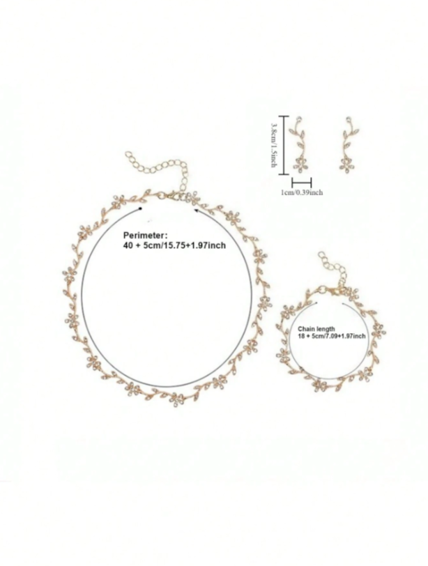 Promise Me ~ Leaf Necklace Earring Bracelet Set ( Pre Order )