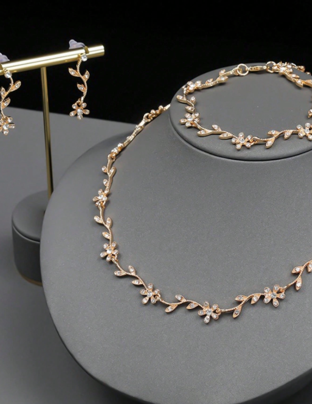 Promise Me ~ Leaf Necklace Earring Bracelet Set ( Pre Order )