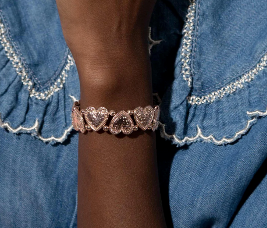 Paparazzi Date Night Deluxe Rose Gold Bracelet