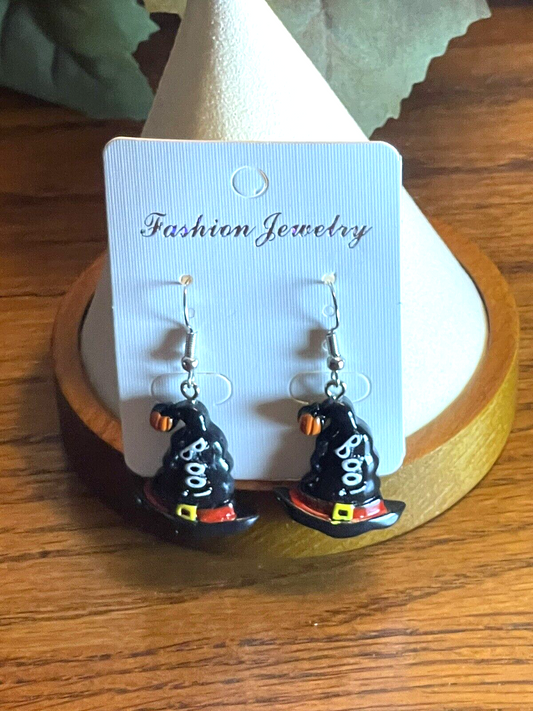 Halloween Pumpkin ~ Boo ~ Witch Multicolor Earrings