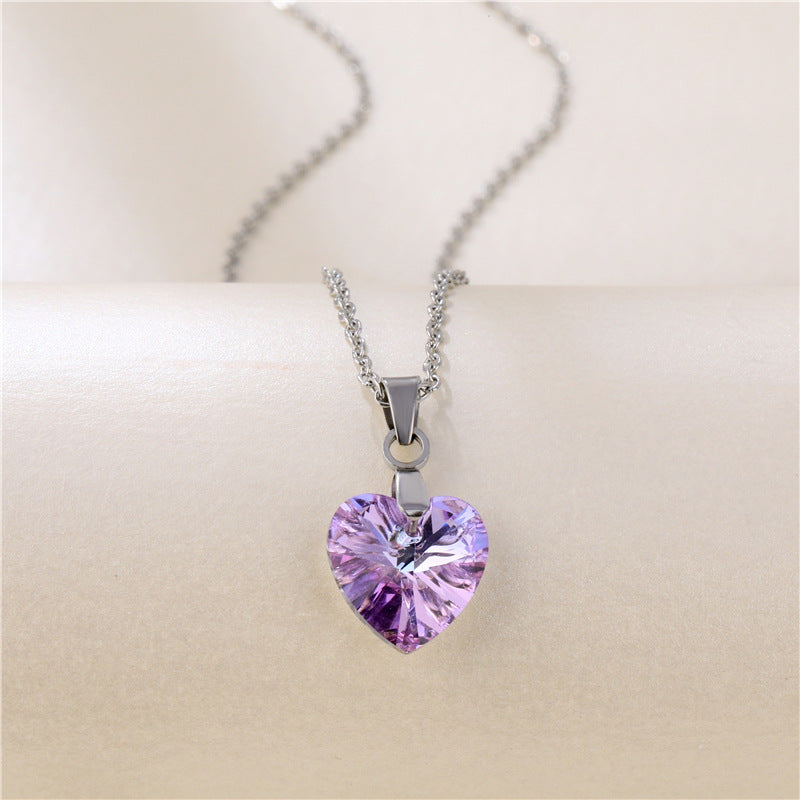 Fine Fashion 💚 HEART OF THE OCEAN 💙 Swarovski Crystal and Cubic Zirconia Necklace