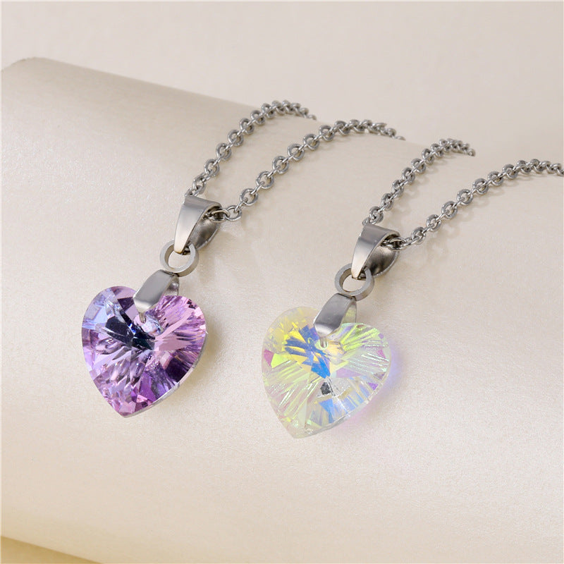 Fine Fashion 💚 HEART OF THE OCEAN 💙 Swarovski Crystal and Cubic Zirconia Necklace