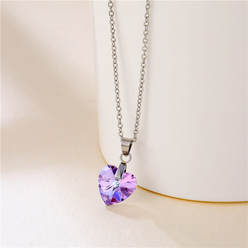 Fine Fashion 💚 HEART OF THE OCEAN 💙 Swarovski Crystal and Cubic Zirconia Necklace