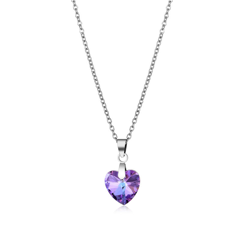 Fine Fashion 💚 HEART OF THE OCEAN 💙 Swarovski Crystal and Cubic Zirconia Necklace