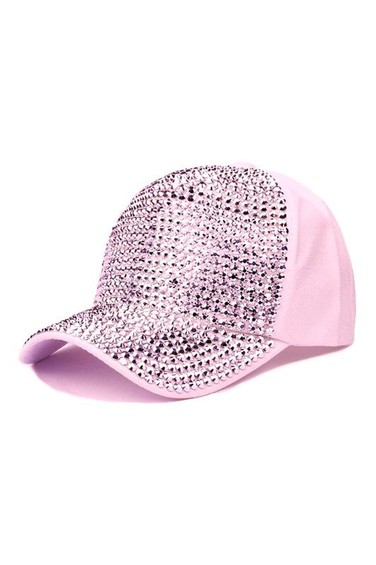 Front Embellished Bling Rhinestone Baseball Cap ( ladies hat)