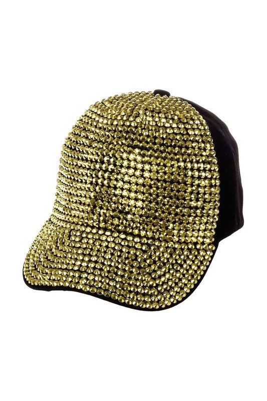 Front Embellished Bling Rhinestone Baseball Cap ( ladies hat)