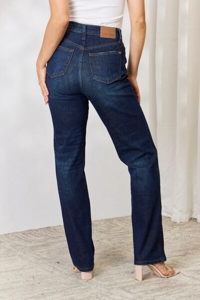 Judy Blue Full Size Button Fly Straight Jeans