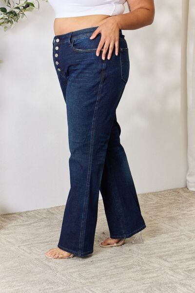 Judy Blue Full Size Button Fly Straight Jeans