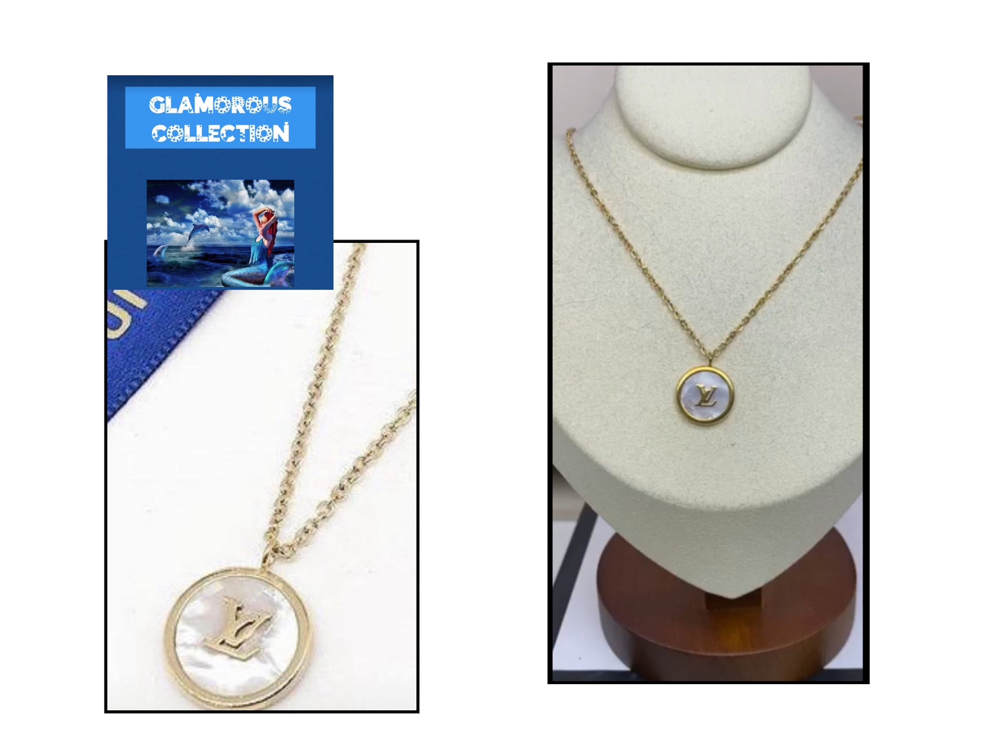 No Name Brand Elite Pearl Shell Gold Necklace
