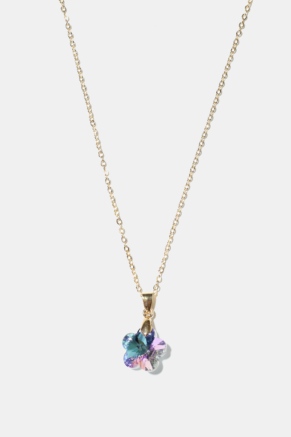 Blue Oil Spill Iridescent Gemstone Necklace ( Pre Order )
