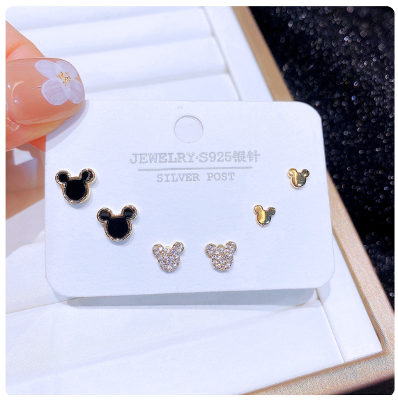 S925 Mickey Mouse Cubic Zirconia Earrings 🔥 DEAL 🔥